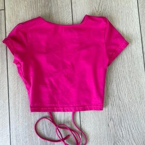 pink shein crop
